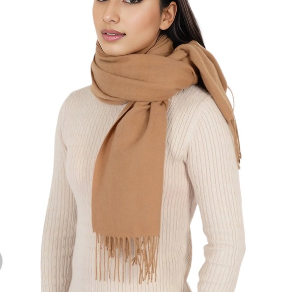 Cloud spun by Hansen Tan Knit Fringed Scarf - Picture 10 of 10